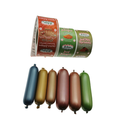 Impressão de marca personalizada Cascas de salsichas de plástico mate para salsichas