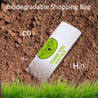 OEM biodegradável reusável branco Logo Printing do saco da veste do supermercado