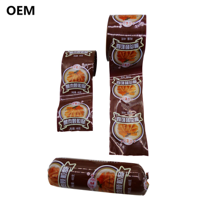 Pedido de pequenas quantidades Logotipo de qualidade alimentar Impresso Casca de salsicha artificial para salsichas