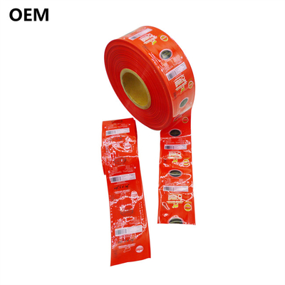 Impressão de logotipo de marca OEM personalizado Filme de cobertura de salsicha PVDC de qualidade alimentar