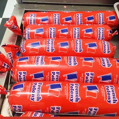 Flexografia de logotipo personalizado certificado Halal Impressão de salsicha Casing para Mortadella