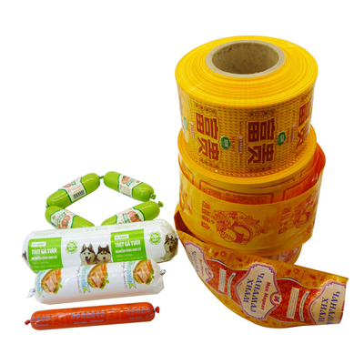 Embalagens de salsichas de qualidade alimentar Embalagens de salsichas Flexografia personalizada Impressão de logotipo de marca Embalagens de salsichas