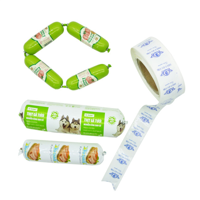 Embalagens de salsichas de qualidade alimentar Embalagens de salsichas Flexografia personalizada Impressão de logotipo de marca Embalagens de salsichas