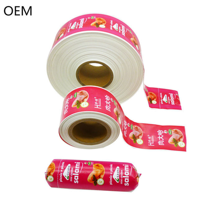 Grau de alimentos OEM Custom Flexografia Impressão de caixas de salsichas de plástico para salsichas de salame