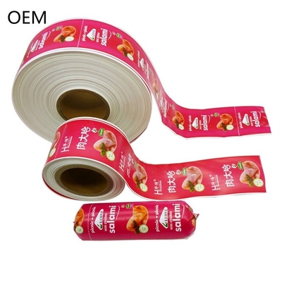 60mm rolos de salsicha de cor invólucro plástico inodoro invólucro flexografia impressão custom