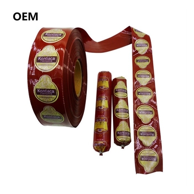 Produtos quentes almoço embalagem de carne plástico carcaças de salsicha logotipo personalizado