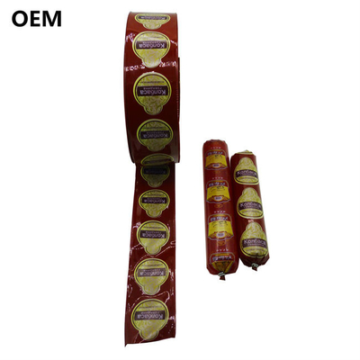 Impressão de flexografia de identidade de marca personalizada embalagens de salsichas embalagens coloridas embalagens de plástico sem odor