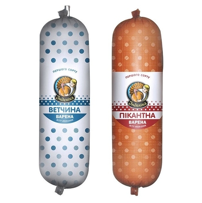 Indústria alimentar embalagem carcaças de salsichas OEM impressão personalizada logotipo carcaças de plástico