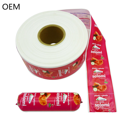 Embalagens de salsichas de plástico coloridas OEM logotipo de marca personalizado embalagem de salsichas de grau alimentar para salsichas de carne