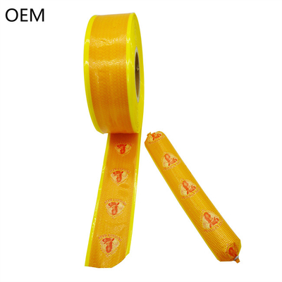 Cascas de salsicha de plástico amarelo sem cheiro e impressão de logotipo personalizado