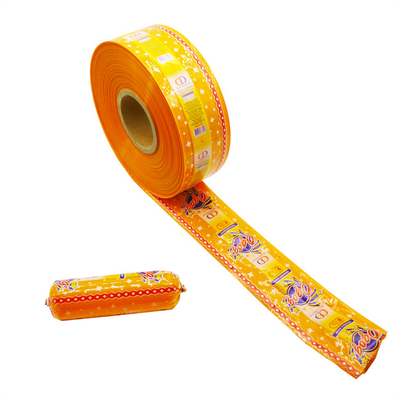 Amostra Gratuita Portagem Fácil Descascar 90 mM Laranja Flexografia Impressão Caixa de Salsicha de Plástico