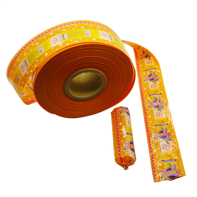 Polyamide Sausage Casing 75mm Largura Logotipo personalizado Flexografia Impressão Sausage Casing