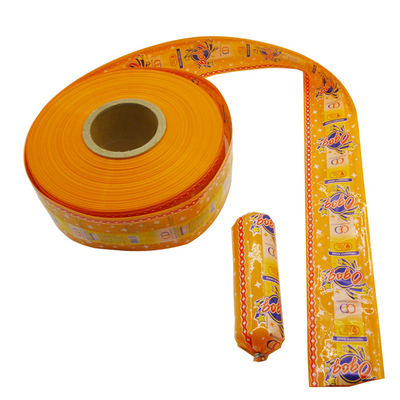 Amostra Gratuita Portagem Fácil Descascar 90 mM Laranja Flexografia Impressão Caixa de Salsicha de Plástico