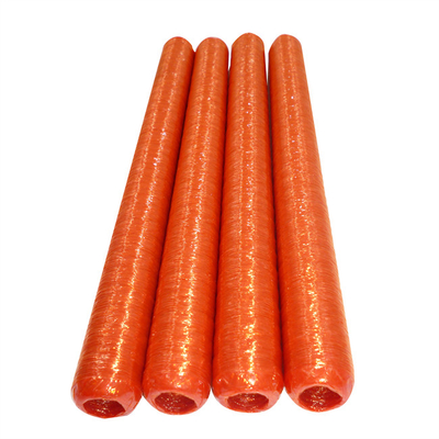 Impressão flexográfica de salsichas de celulose colorida