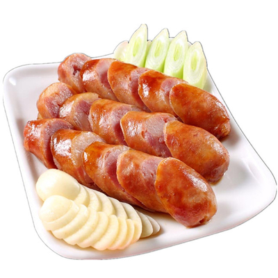 Colchões de colágeno com cor natural comestível para salsichas fritas