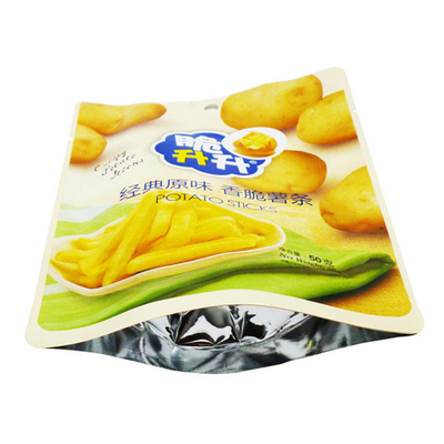 Impressão flexográfica Embalagem Saco de plástico Biscoitos Embalagem à prova de humidade de alimentos Saco de fecho com fecho de fecho
