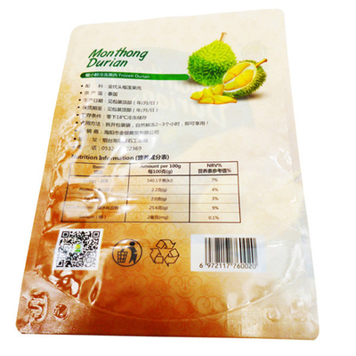 Embalagem de alimentos personalizada Saco de papel plástico biodegradável à prova d'água Saco de fecho