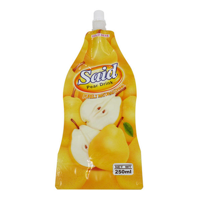 OEM preço baixo venda por atacado de suco líquido alimentos bolsas de stand-up com bolsas de boca de plástico