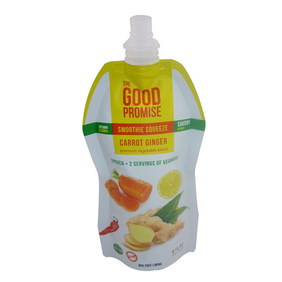 OEM preço baixo venda por atacado de suco líquido alimentos bolsas de stand-up com bolsas de boca de plástico
