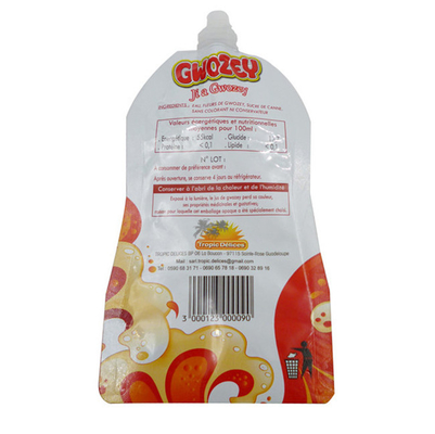 Saco de plástico de baixo custo Saco de molho Impressão digital Boca de plástico auto-sustentável