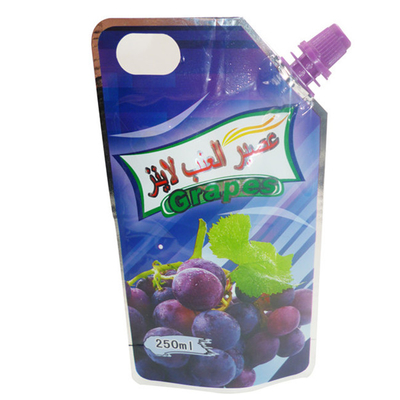 Saco de embalagem auto-sustentável de suco Boca de plástico embalagem de plástico logotipo de marca personalizado