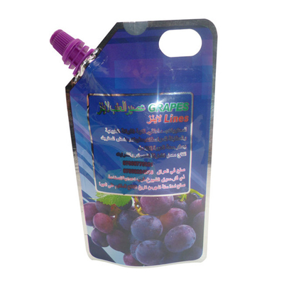 Saco de embalagem auto-sustentável de suco Boca de plástico embalagem de plástico logotipo de marca personalizado