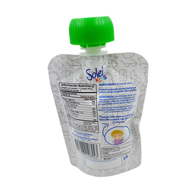 Saco de snacks líquido OEM direto da fábrica com boca de sucção, saco de plástico auto-sustentável