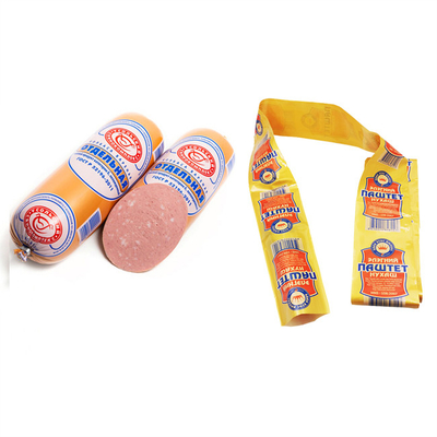 Flexografia viva, revestimento de salsicha impresso, revestimento de plástico fumado permeável para salsichas