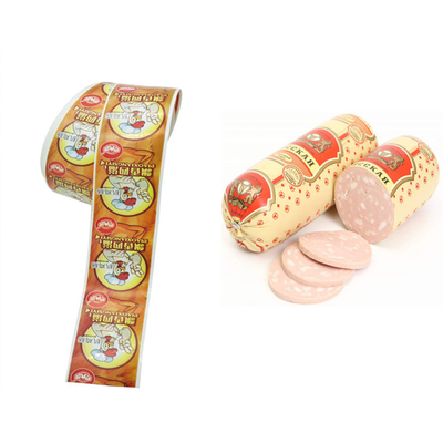 Gráfico Sausage Casing de plástico personalizado Flexografia Impressão Logotipo de marca Polyamide Enteric Coatings