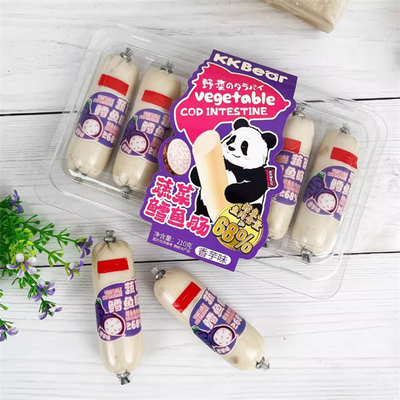 Logotipo personalizado PVDC Película de revestimento de plástico para salsichas para alimentos PET