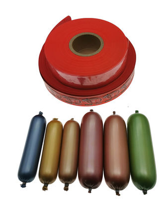 Embalagem de salsicha de nylon impressa com logotipo personalizado certificado HALAL de produto comestível para salsichas de carne