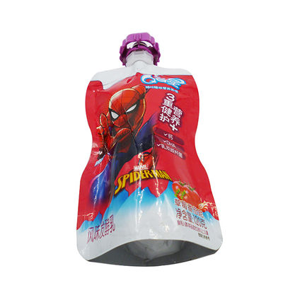 Kingred Custom Logo Metallizado Stand Up Spout Pouch para embalagens de alimentos e bebidas