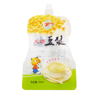 Logotipo Kingred Impresso Grau Alimentar 250ml Stand Up Juice Spout Pouch Bag