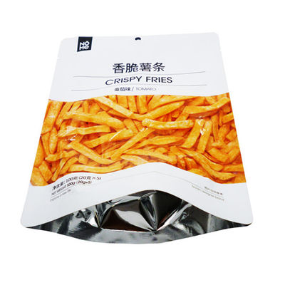 O empacotamento de alimento do enchimento do nitrogênio ensaca o suporte friável da folha de alumínio das fritadas 100g acima do malote