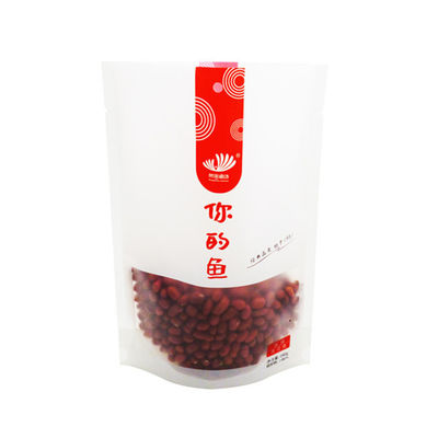 Kingred Biodegradável Stand Up Bolsa Janela Transparente Chá Café Snack Embalagem Saco