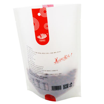 Kingred Biodegradável Stand Up Bolsa Janela Transparente Chá Café Snack Embalagem Saco