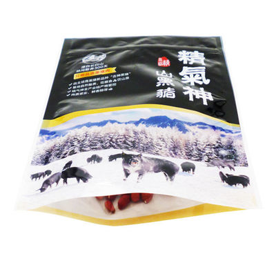 O Ziplock dos materiais de embalagem 26cm*18cm do alimento da carne secada levanta-se o malote