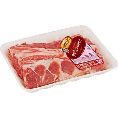 Profundidade descartável preta branca das bandejas 100mm do alimento da anti névoa para peixes da carne