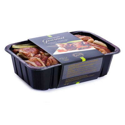 Bandejas descartáveis do alimento do ANIMAL DE ESTIMAÇÃO CPET com armazenamento da refrigeração do comprimento das tampas 200mm