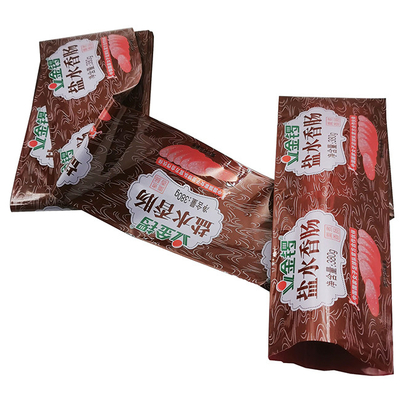 Cascas de salsichas de plástico Logotipo personalizado Flexografia Impressão Cascas de salsichas de plástico de carne bovina