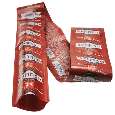 Embalagem de revestimento de plástico de qualidade alimentar flexografia impressão marca LOGO salsicha embalagem de revestimento de plástico de cor