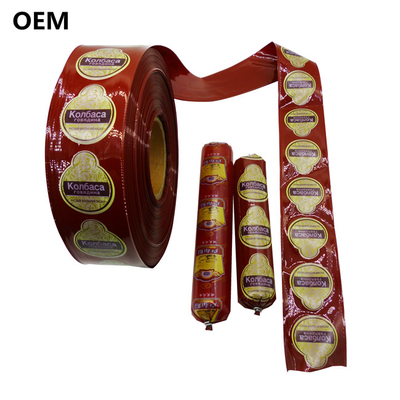 Impressão de logotipo de marca OEM personalizado Cobre de salsicha PVDC de grau alimentar