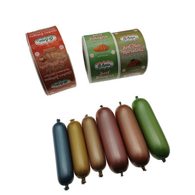 Food Grade OEM Printed Plastic Sausage Casings Colored For Sausages