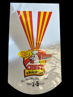 Sacos Brancos para Frango Congelado 250mm x 400mm com Impressão do Logotipo