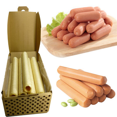 Tripas de salsicha de colágeno de tamanho uniforme de produto comestível de origem natural para produtos de cachorro-quente